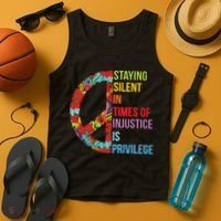 Peace Staying Silent In Times Of Injustice Is Privilege Tank Top thumb 4