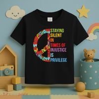 Peace Staying Silent In Times Of Injustice Is Privilege Toddler T-Shirt thumb 3