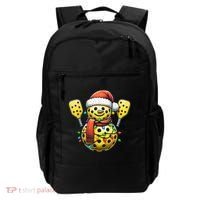 Pickleball Snowman Santa Hat Lights Christmas Pickleball Backpack thumb 0