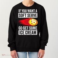 Pickleball Soft Serve Ice Cream Funny Pickleball Women's Sweatshirt thumb 0