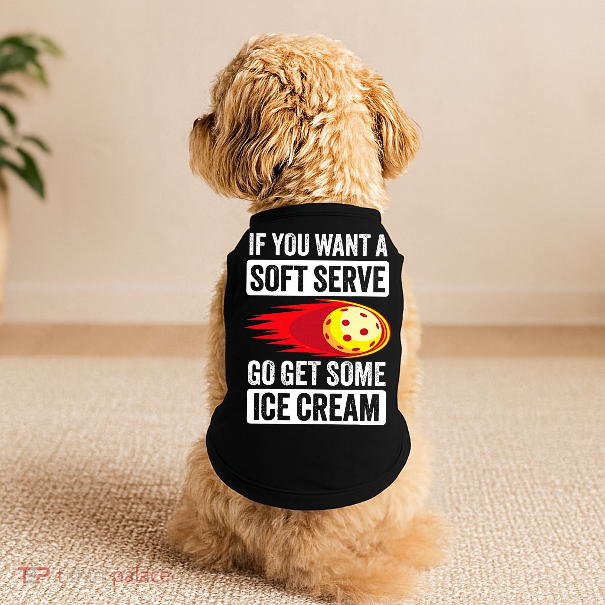 Pickleball Soft Serve Ice Cream Funny Pickleball Doggie Tank