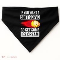 Pickleball Soft Serve Ice Cream Funny Pickleball USA-Made Doggie Bandana thumb 0