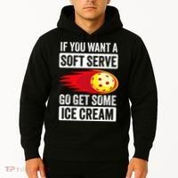 Pickleball Soft Serve Ice Cream Funny Pickleball Hoodie thumb 2