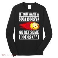 Pickleball Soft Serve Ice Cream Funny Pickleball Long Sleeve Shirt thumb 0