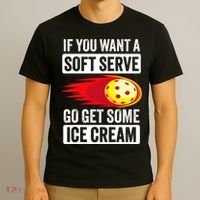 Pickleball Soft Serve Ice Cream Funny Pickleball T-Shirt thumb 3