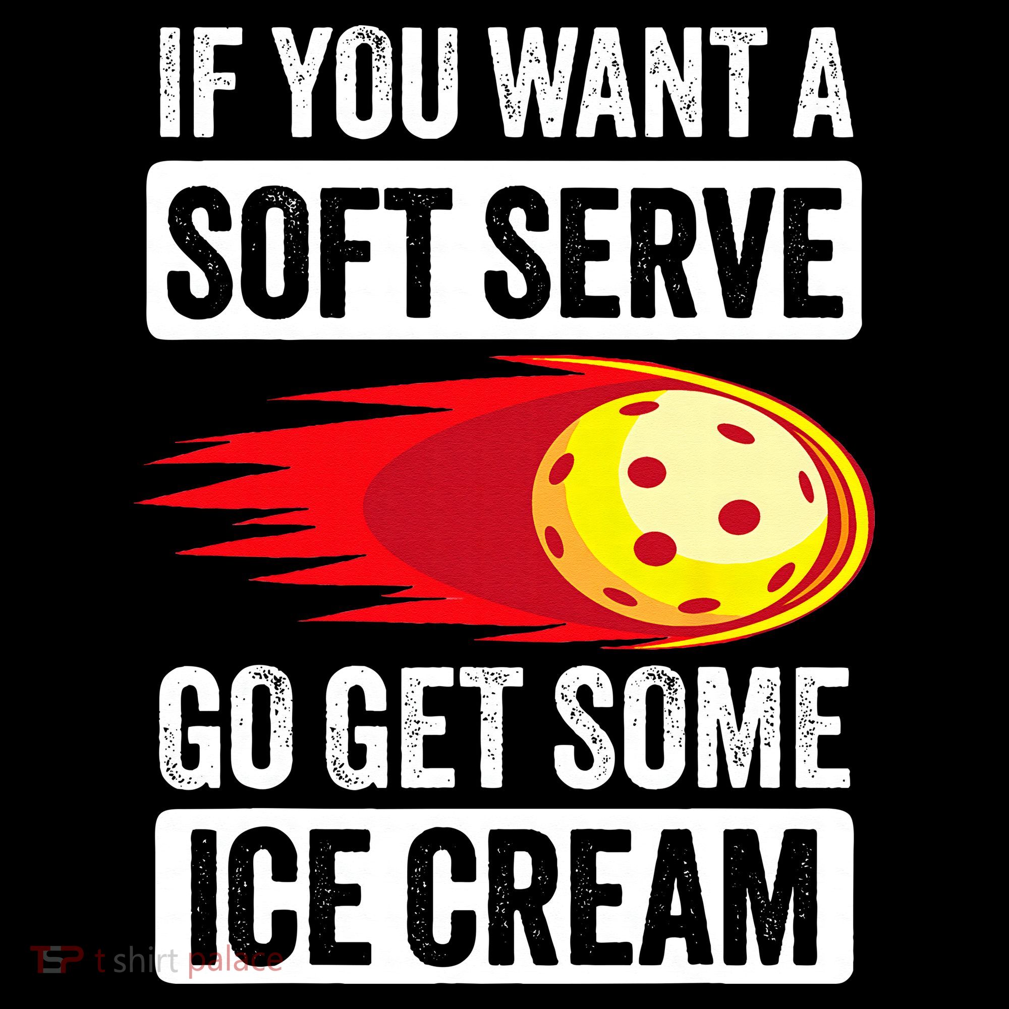 Pickleball Soft Serve Ice Cream Funny Pickleball T-Shirt