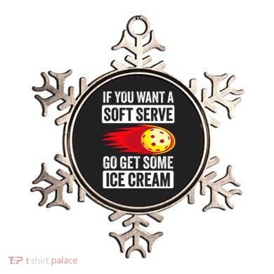 Pickleball Soft Serve Ice Cream Funny Pickleball Ornament