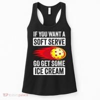 Pickleball Soft Serve Ice Cream Funny Pickleball Women's Tank Top thumb 0