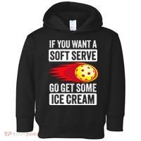 Pickleball Soft Serve Ice Cream Funny Pickleball Toddler Hoodie thumb 0