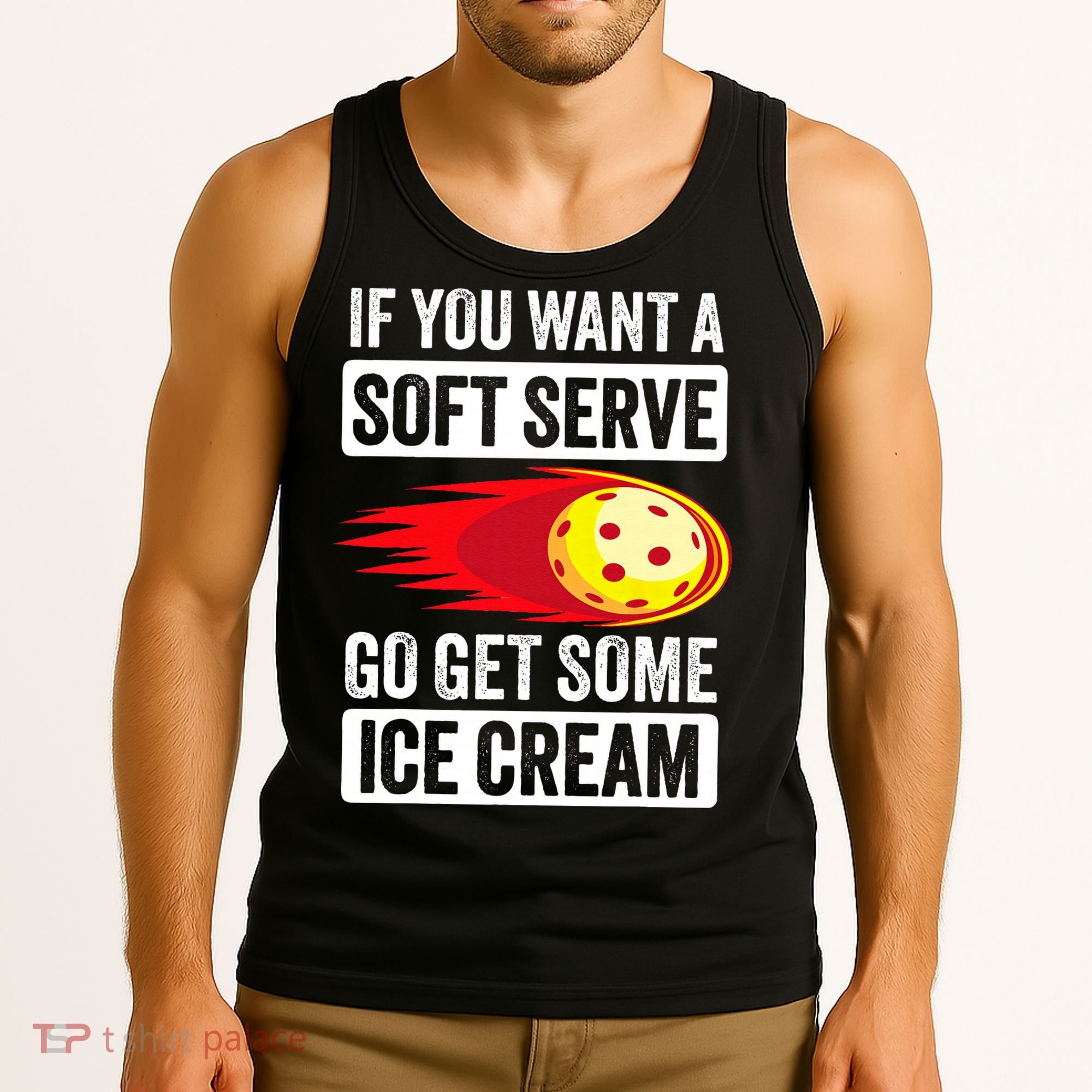 Pickleball Soft Serve Ice Cream Funny Pickleball Tank Top
