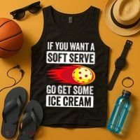 Pickleball Soft Serve Ice Cream Funny Pickleball Tank Top thumb 4