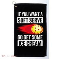 Pickleball Soft Serve Ice Cream Funny Pickleball Golf Towel thumb 0