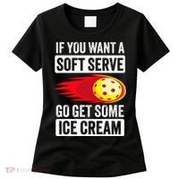 Pickleball Soft Serve Ice Cream Funny Pickleball Women's T-Shirt thumb 0