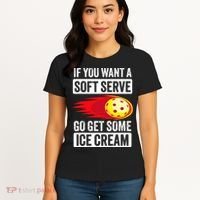 Pickleball Soft Serve Ice Cream Funny Pickleball Women's T-Shirt thumb 4