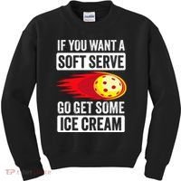 Pickleball Soft Serve Ice Cream Funny Pickleball Kids Sweatshirt thumb 0