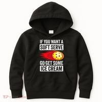 Pickleball Soft Serve Ice Cream Funny Pickleball Kids Hoodie thumb 0
