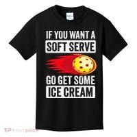 Pickleball Soft Serve Ice Cream Funny Pickleball Kids T-Shirt thumb 0