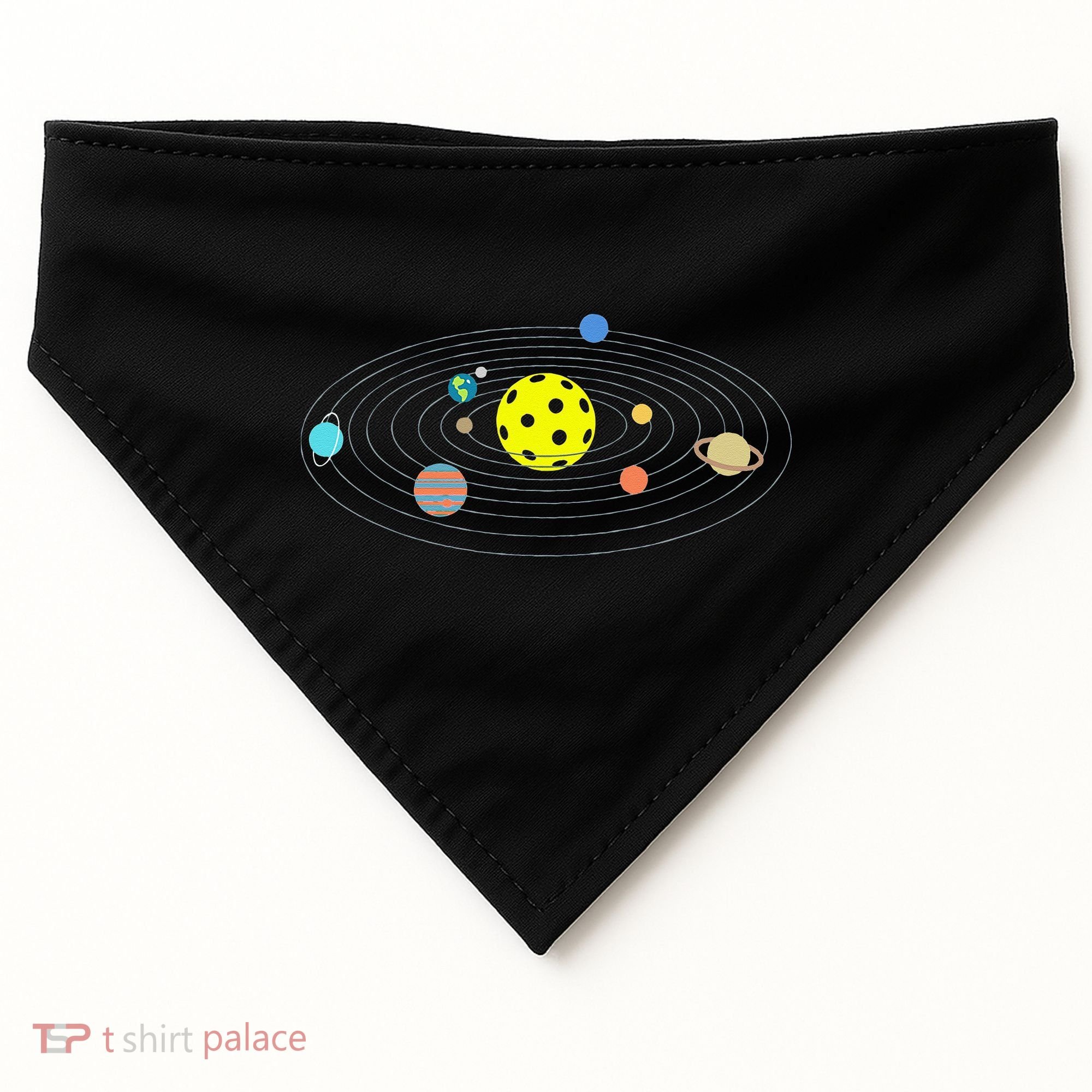 Pickleball Solar System USA-Made Doggie Bandana