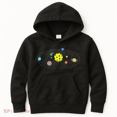 Pickleball Solar System Kids Hoodie