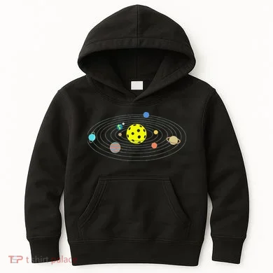 Pickleball Solar System Kids Hoodie