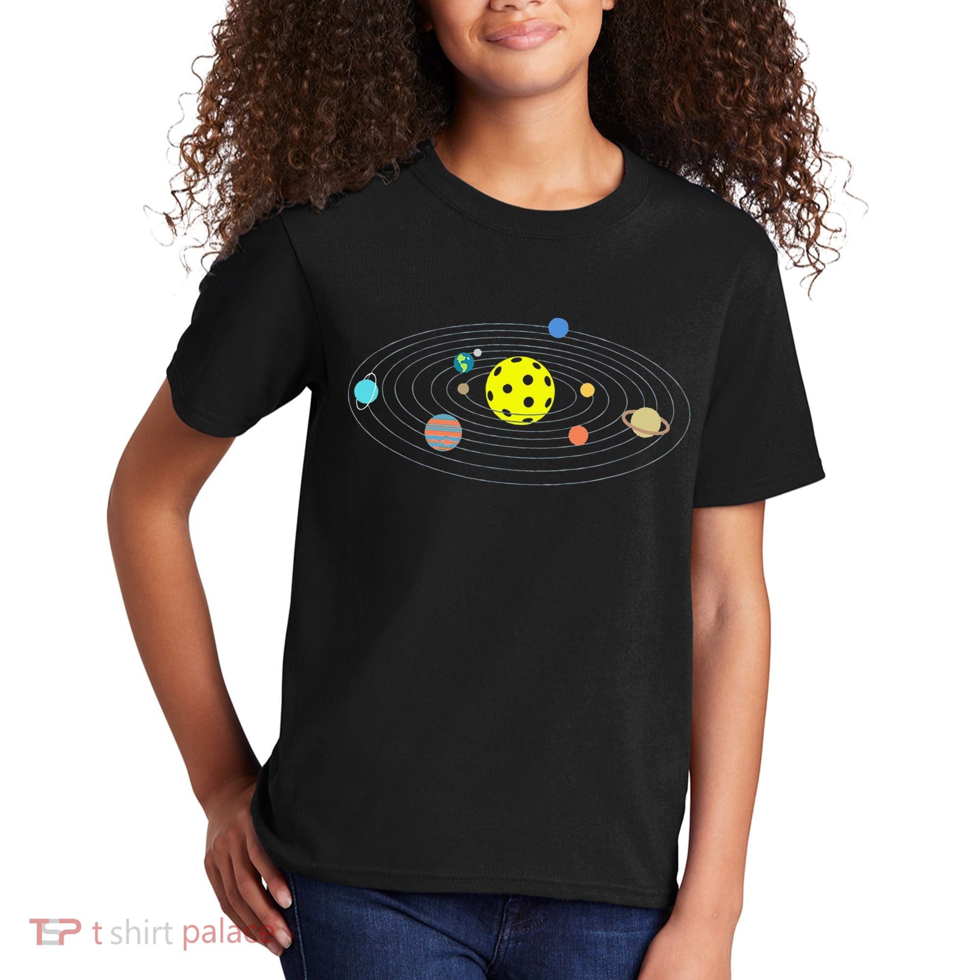 Pickleball Solar System Kids T-Shirt