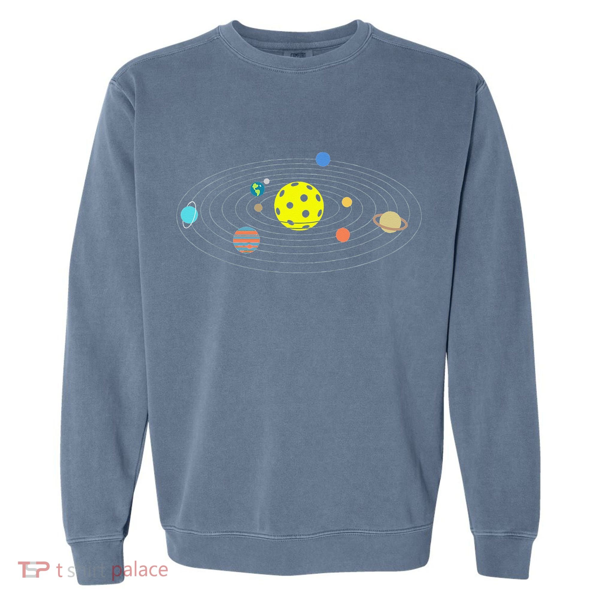 Pickleball Solar System Garment-Dyed Sweatshirt