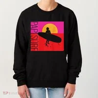 Papi Surf Sunset Surfboard Women's Sweatshirt thumb 0