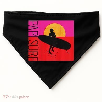 Papi Surf Sunset Surfboard USA-Made Doggie Bandana