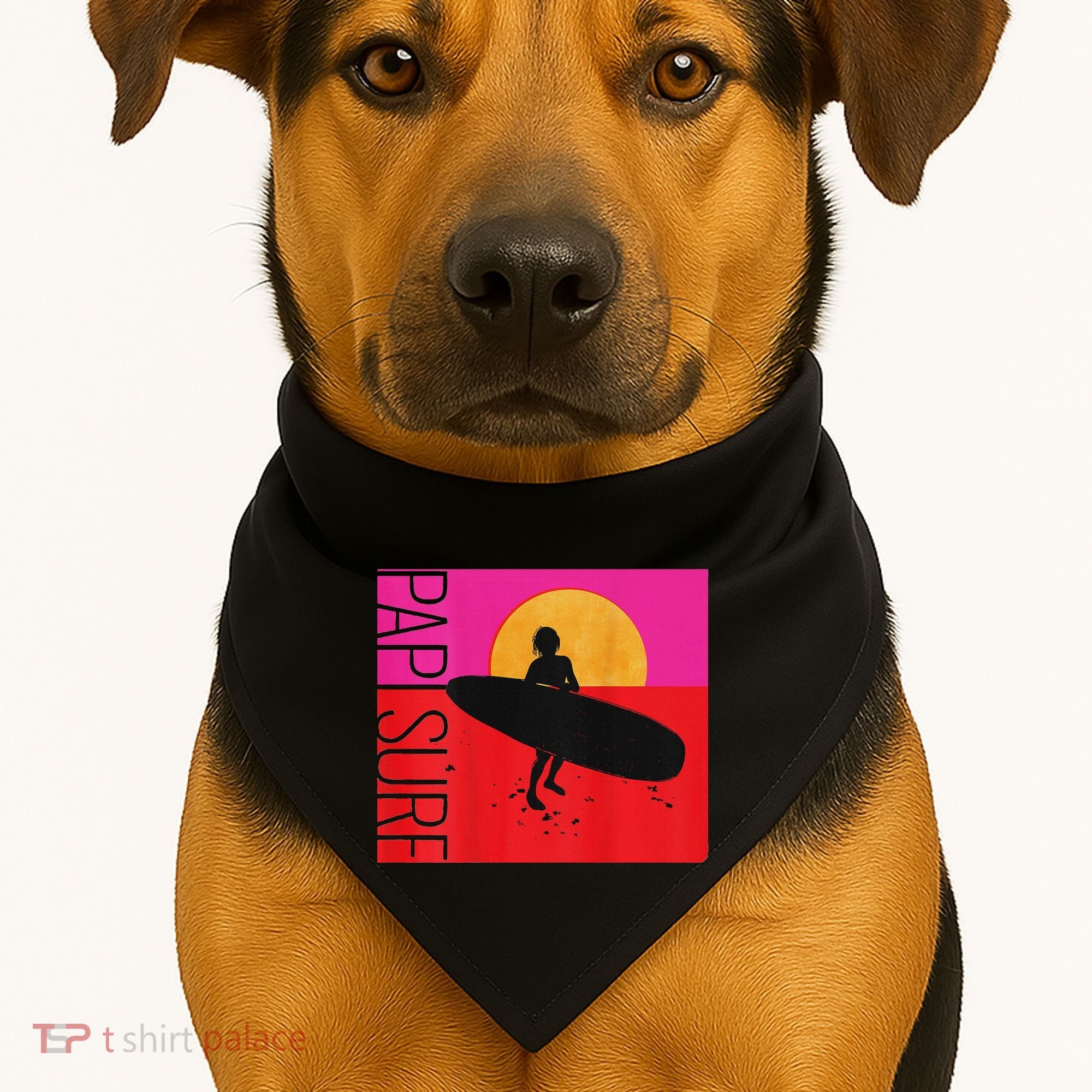 Papi Surf Sunset Surfboard USA-Made Doggie Bandana