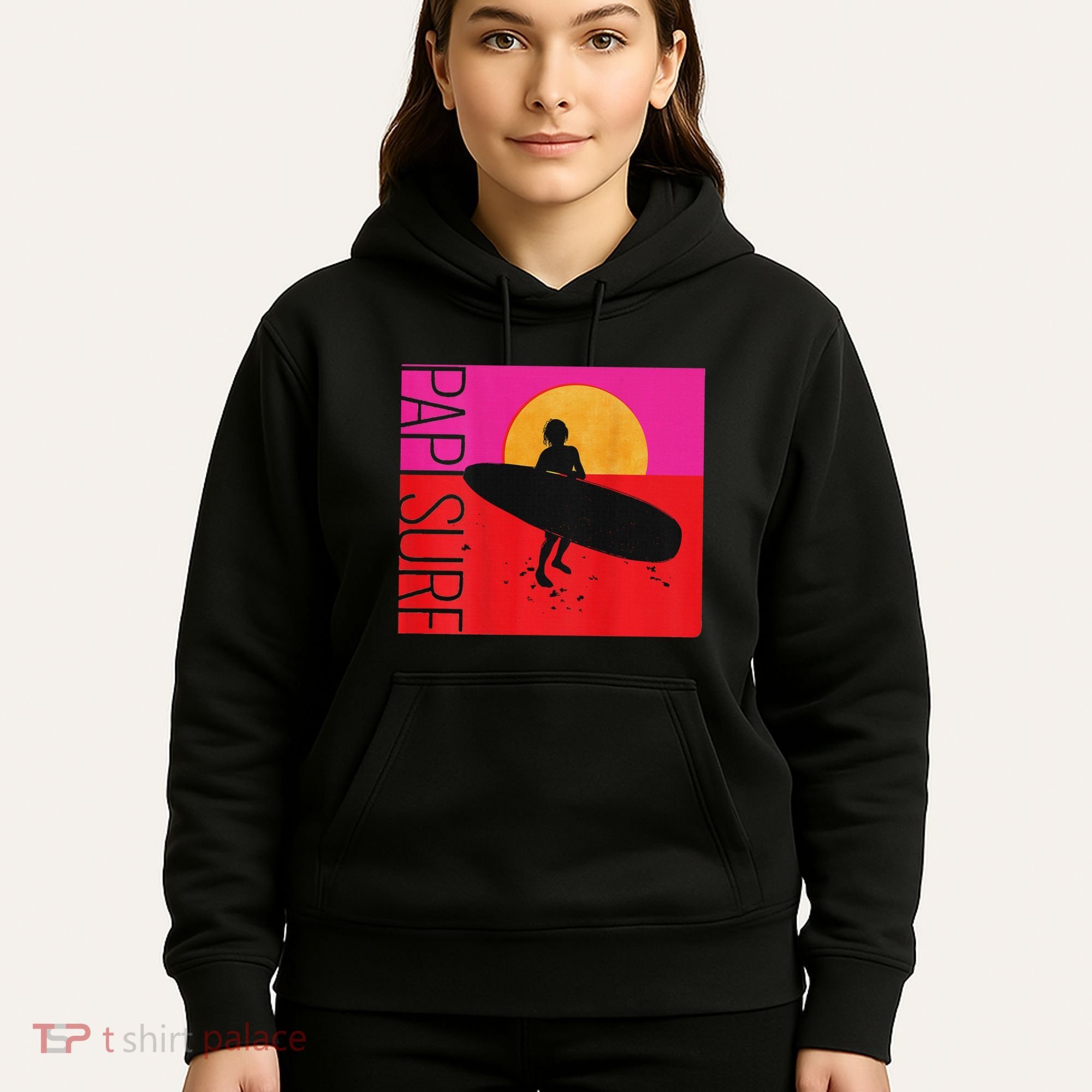 Papi Surf Sunset Surfboard Hoodie