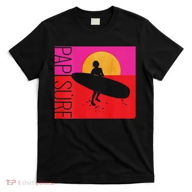 Papi Surf Sunset Surfboard T-Shirt