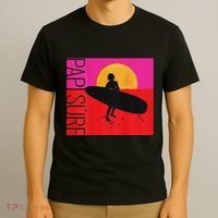 Papi Surf Sunset Surfboard T-Shirt thumb 3