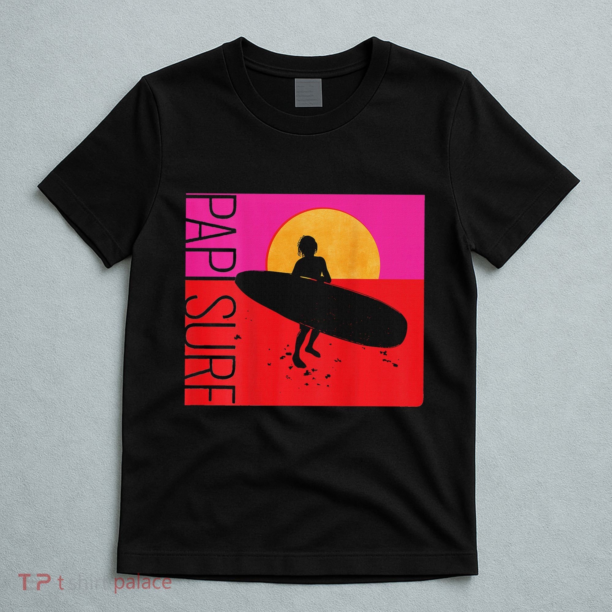 Papi Surf Sunset Surfboard T-Shirt