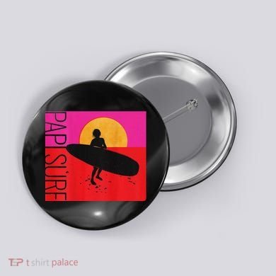 Papi Surf Sunset Surfboard Button