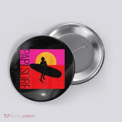 Papi Surf Sunset Surfboard Button