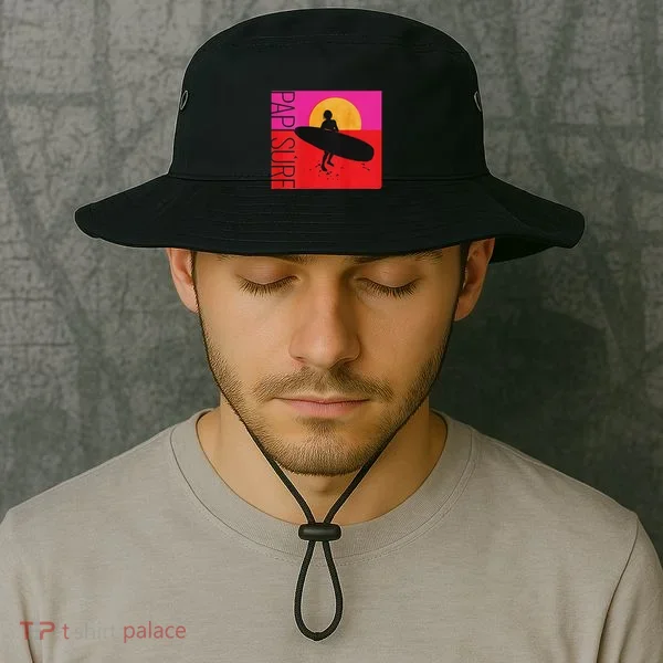 Papi Surf Sunset Surfboard Bucket Hat