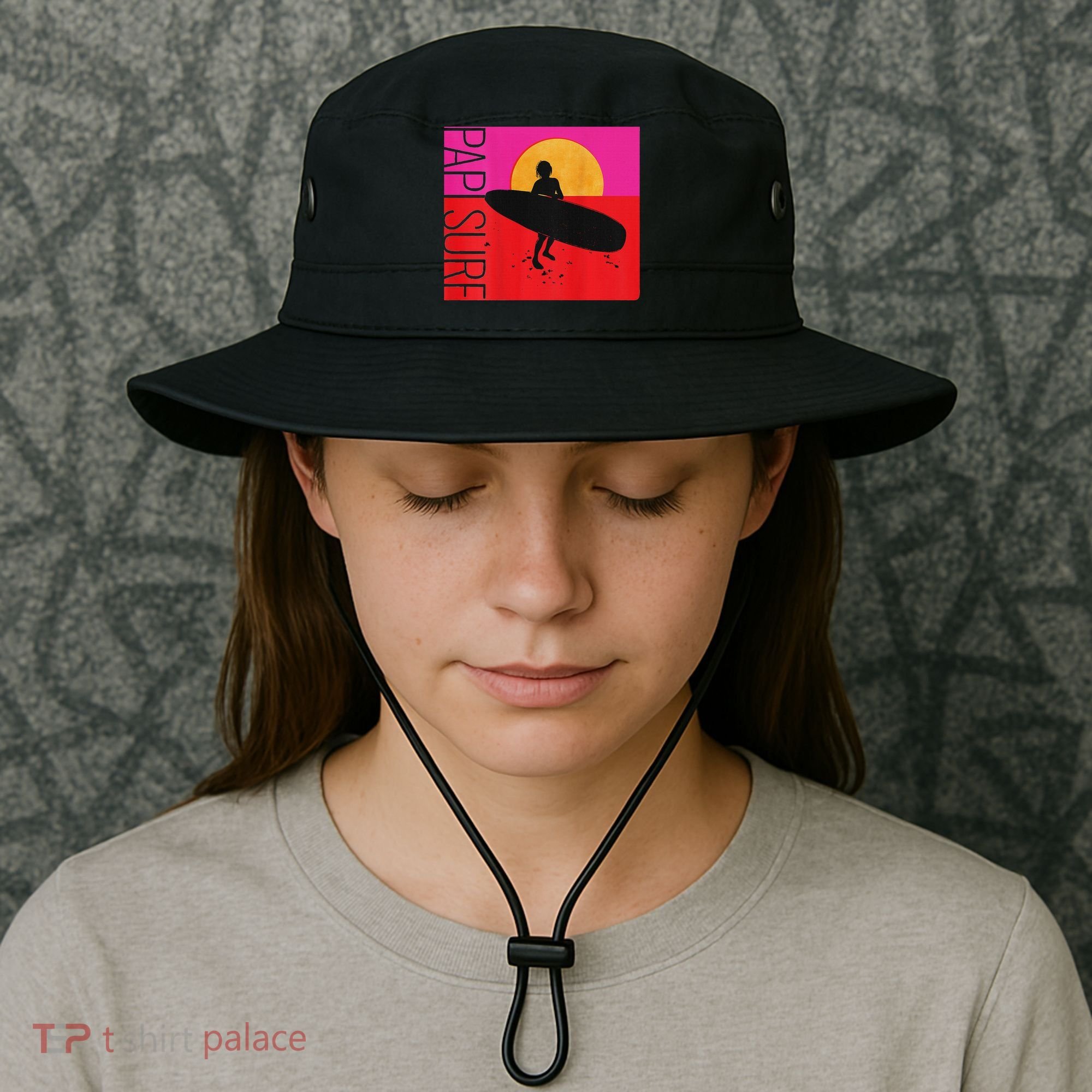 Papi Surf Sunset Surfboard Bucket Hat