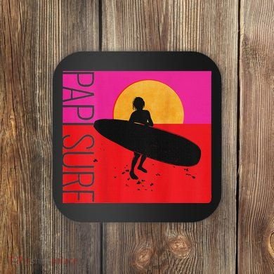 Papi Surf Sunset Surfboard Coaster
