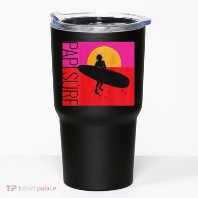 Papi Surf Sunset Surfboard Tumbler
