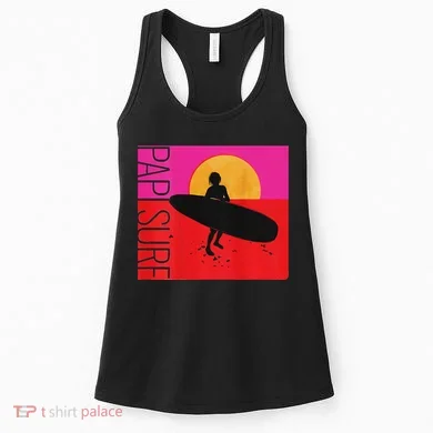 Papi Surf Sunset Surfboard Women's Tank Top