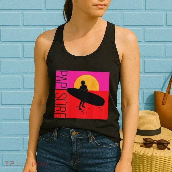 Papi Surf Sunset Surfboard Women's Tank Top