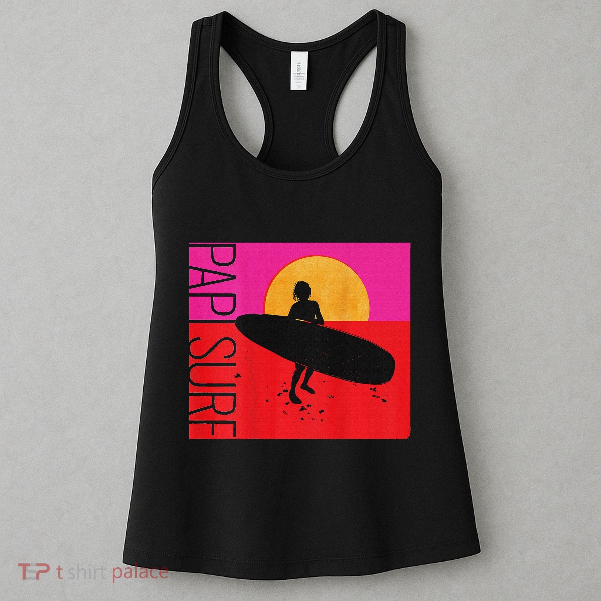 Papi Surf Sunset Surfboard Women's Tank Top
