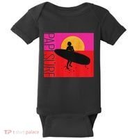 Papi Surf Sunset Surfboard Baby Bodysuit thumb 0