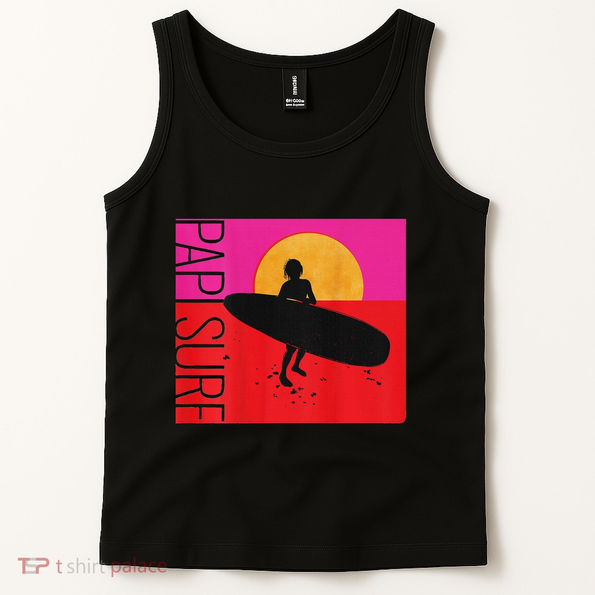 Papi Surf Sunset Surfboard Tank Top