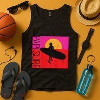 Papi Surf Sunset Surfboard Tank Top thumb 4