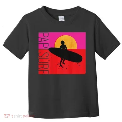Papi Surf Sunset Surfboard Toddler T-Shirt
