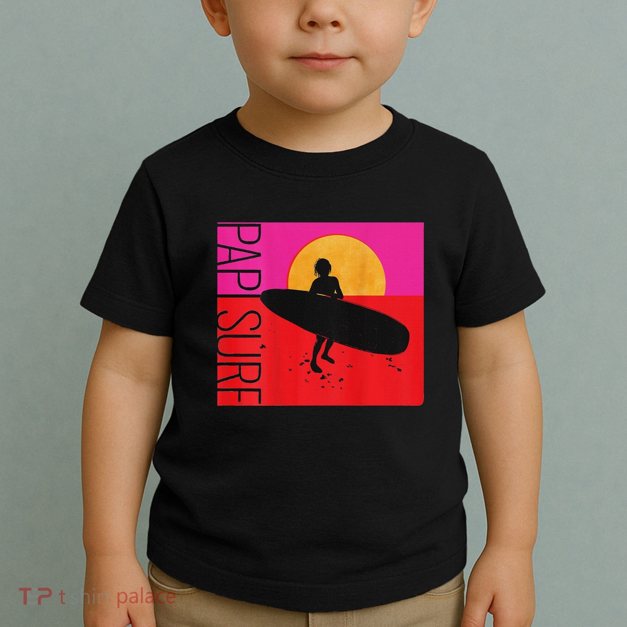 Papi Surf Sunset Surfboard Toddler T-Shirt