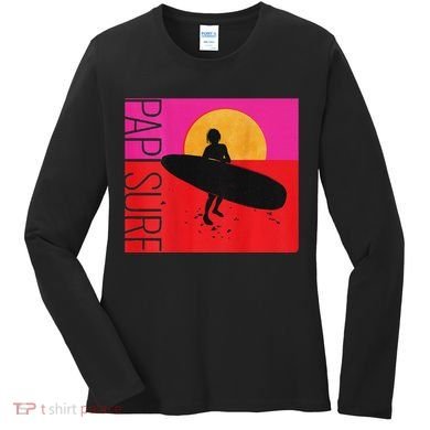 Papi Surf Sunset Surfboard Women's Long Sleeve Shirt