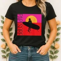 Papi Surf Sunset Surfboard Women's T-Shirt thumb 2