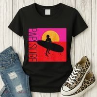 Papi Surf Sunset Surfboard Women's T-Shirt thumb 3